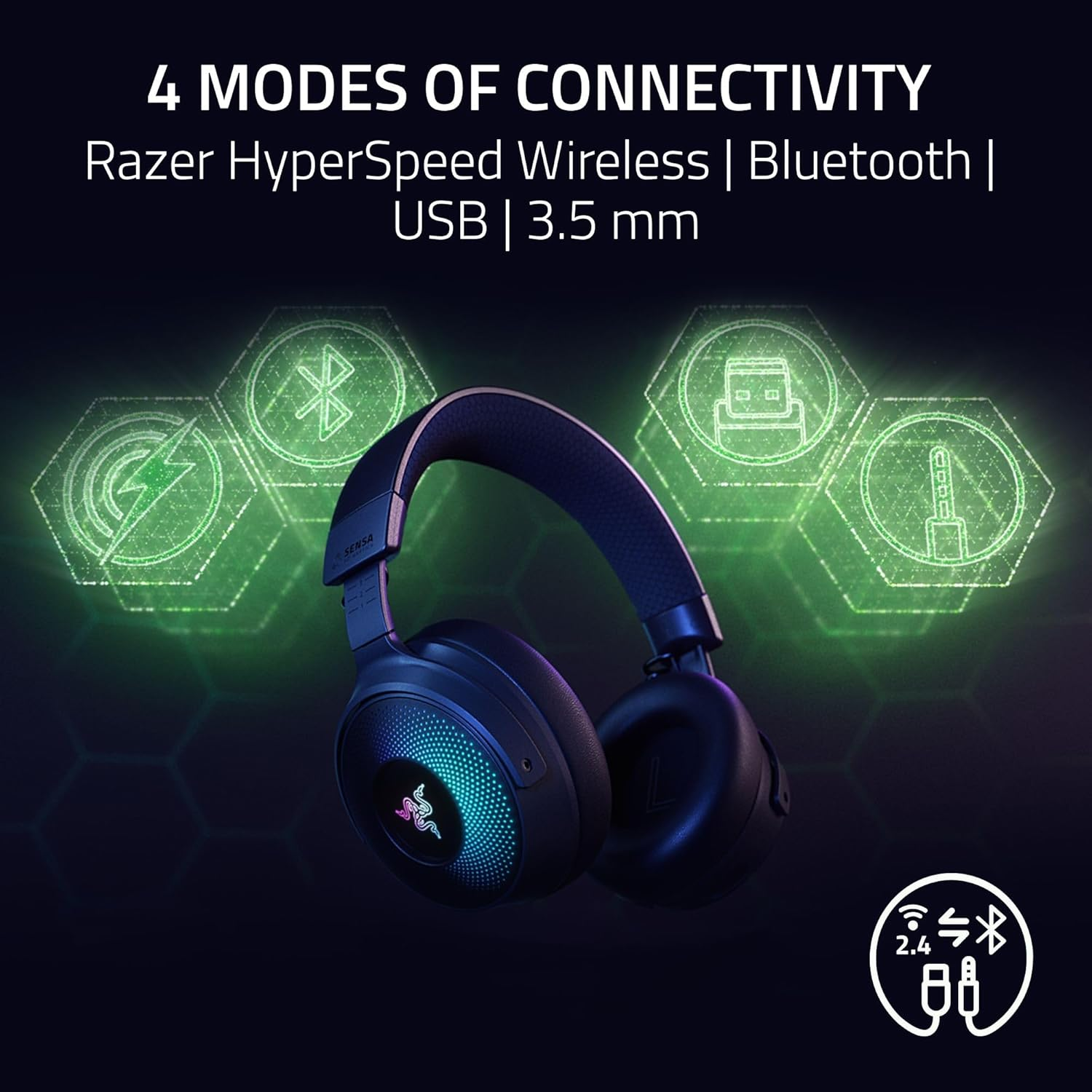 Razer Kraken V4 Pro Wireless Gaming Headset - Black Razer Kraken V4 Pro Wireless Gaming Headset - Black
